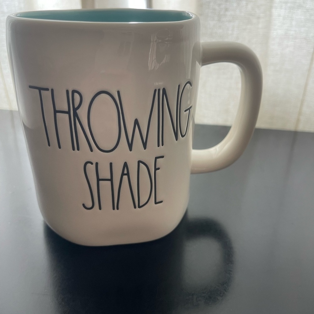 Rae Dunn Throwing Shade 2 sided Mug New